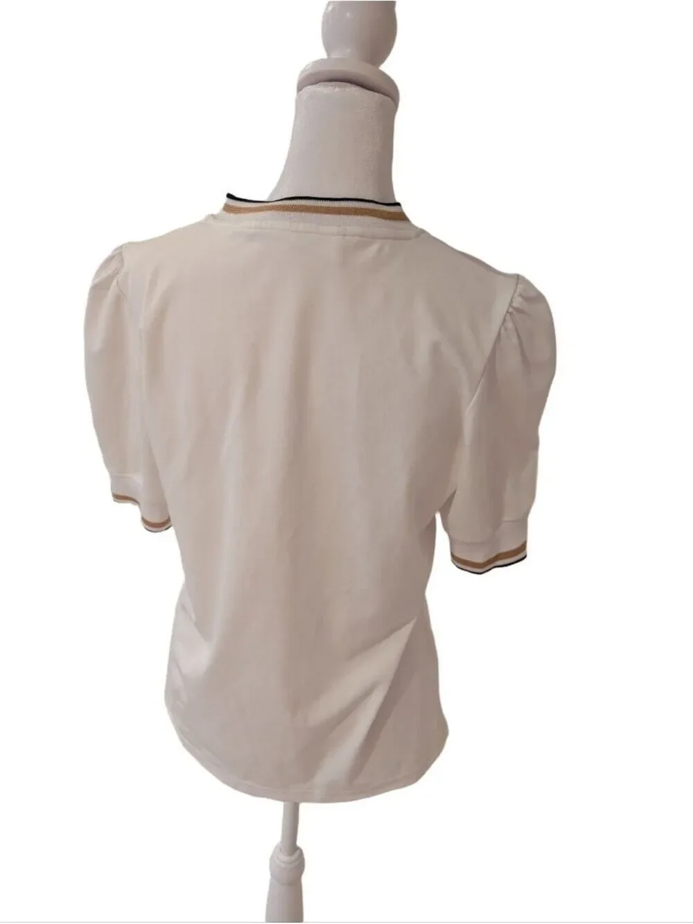 VIEUX jEU EUROPEAN SPORTS V NECK TOP With SHORT Sleeves, Medium,Dry-fit. - Picture 3 of 7